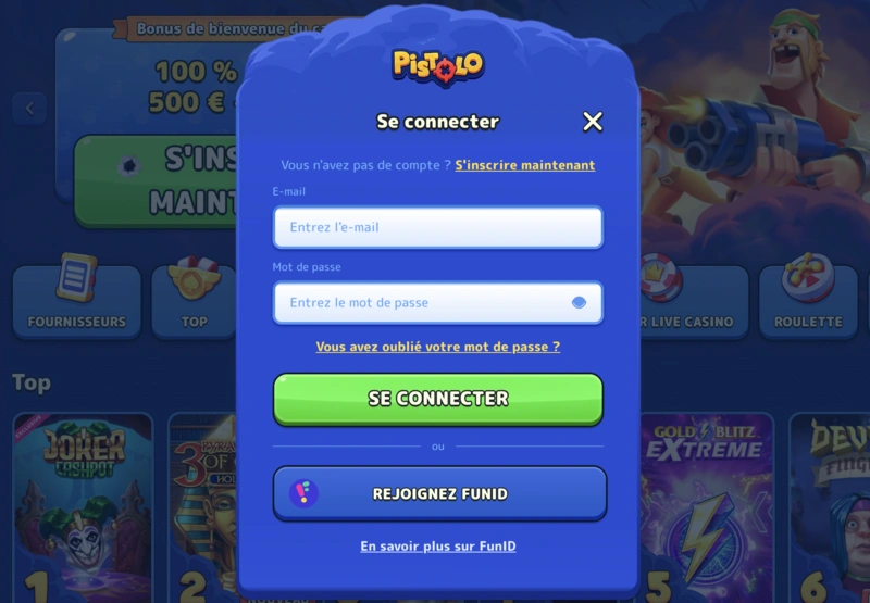 Pistolo Login